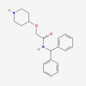 molecular formula C20H24N2O2 B6723821 N-benzhydryl-2-piperidin-4-yloxyacetamide 