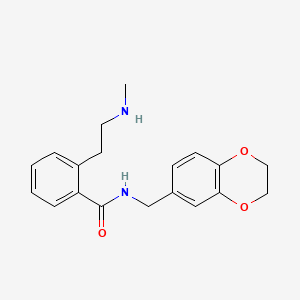 molecular formula C19H22N2O3 B6723837 N-(2,3-dihydro-1,4-benzodioxin-6-ylmethyl)-2-[2-(methylamino)ethyl]benzamide 