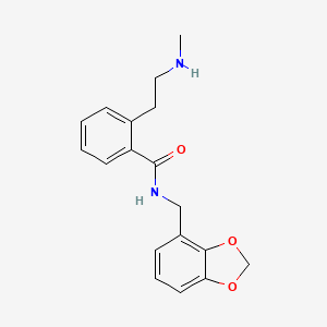 molecular formula C18H20N2O3 B6723901 N-(1,3-benzodioxol-4-ylmethyl)-2-[2-(methylamino)ethyl]benzamide 