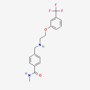 molecular formula C18H19F3N2O2 B6724086 N-methyl-4-[[2-[3-(trifluoromethyl)phenoxy]ethylamino]methyl]benzamide 