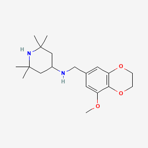 molecular formula C19H30N2O3 B6724190 N-[(5-methoxy-2,3-dihydro-1,4-benzodioxin-7-yl)methyl]-2,2,6,6-tetramethylpiperidin-4-amine 