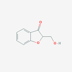 molecular formula C9H8O3 B067246 2-(Hydroxymethyl)benzofuran-3(2H)-one CAS No. 180516-35-2