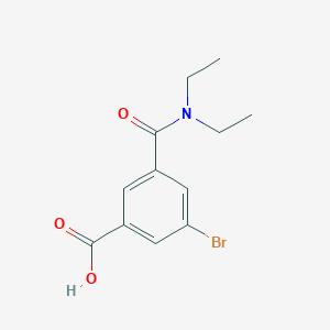 molecular formula C12H14BrNO3 B6724861 3-Bromo-5-(diethylcarbamoyl)benzoic acid 