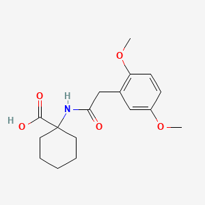 molecular formula C17H23NO5 B6724972 1-[[2-(2,5-Dimethoxyphenyl)acetyl]amino]cyclohexane-1-carboxylic acid 
