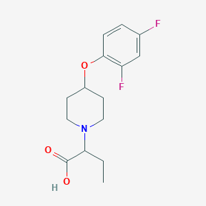 molecular formula C15H19F2NO3 B6725082 2-[4-(2,4-Difluorophenoxy)piperidin-1-yl]butanoic acid 
