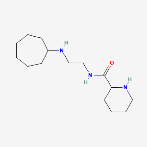 molecular formula C15H29N3O B6725344 N-[2-(cycloheptylamino)ethyl]piperidine-2-carboxamide 
