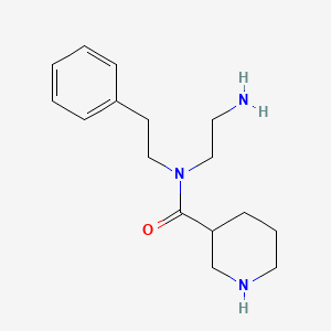 molecular formula C16H25N3O B6725392 N-(2-aminoethyl)-N-(2-phenylethyl)piperidine-3-carboxamide 