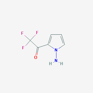 molecular formula C6H5F3N2O B067256 1-(1-Amino-1H-pyrrol-2-yl)-2,2,2-trifluoroethanone CAS No. 163350-71-8