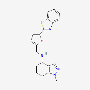 molecular formula C20H20N4OS B6725958 N-[[5-(1,3-benzothiazol-2-yl)furan-2-yl]methyl]-1-methyl-4,5,6,7-tetrahydroindazol-4-amine 