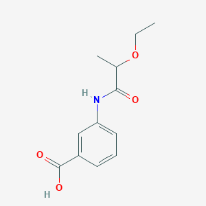molecular formula C12H15NO4 B6726170 3-(2-Ethoxypropanoylamino)benzoic acid 