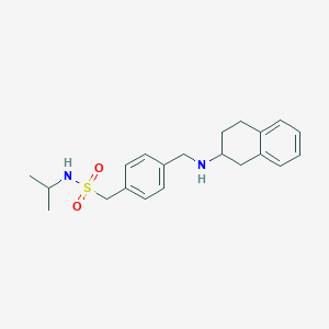 molecular formula C21H28N2O2S B6726217 N-propan-2-yl-1-[4-[(1,2,3,4-tetrahydronaphthalen-2-ylamino)methyl]phenyl]methanesulfonamide 