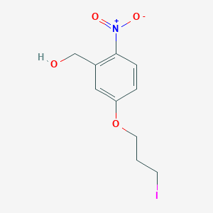 molecular formula C10H12INO4 B067270 5-(3-Iodopropoxy)-2-nitrobenzyl alcohol CAS No. 185994-27-8