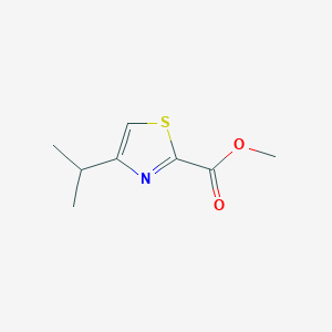 molecular formula C8H11NO2S B067280 Methyl 4-propan-2-yl-1,3-thiazole-2-carboxylate CAS No. 172649-45-5