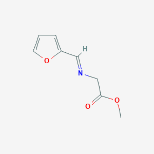 molecular formula C8H9NO3 B067296 Methyl 2-((furan-2-ylmethylene)amino)acetate CAS No. 183596-33-0