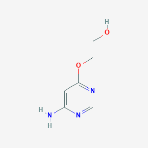 molecular formula C6H9N3O2 B067297 2-(6-Aminopyrimidin-4-yloxy)ethanol CAS No. 169677-50-3