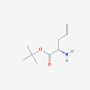 molecular formula C9H17NO2 B067300 (S)-2-Amino-4-pentenoic acid T-butyl ester CAS No. 163210-82-0