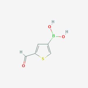 molecular formula C5H5BO3S B067301 2-Formylthiophene-4-boronic acid CAS No. 175592-59-3