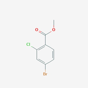 molecular formula C8H6BrClO2 B067309 Methyl 4-bromo-2-chlorobenzoate CAS No. 185312-82-7