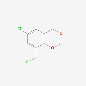 molecular formula C9H8Cl2O2 B067310 6-chloro-8-(chloromethyl)-4H-1,3-benzodioxine CAS No. 175136-61-5