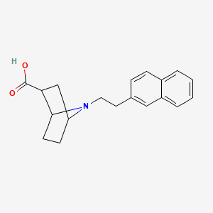 molecular formula C19H21NO2 B6731531 7-(2-Naphthalen-2-ylethyl)-7-azabicyclo[2.2.1]heptane-2-carboxylic acid 