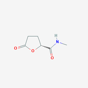 molecular formula C6H9NO3 B067317 (R)-N-methyl-5-oxotetrahydrofuran-2-carboxamide CAS No. 166765-06-6
