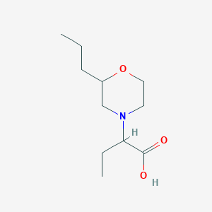 molecular formula C11H21NO3 B6731843 2-(2-Propylmorpholin-4-yl)butanoic acid 