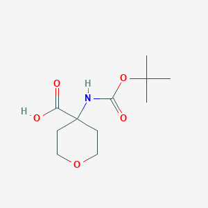 molecular formula C11H19NO5 B067323 4-N-BOC-AMINO-4-CARBOXYTETRAHYDROPYRAN CAS No. 172843-97-9