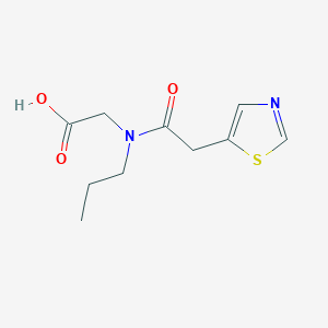 molecular formula C10H14N2O3S B6732348 2-[Propyl-[2-(1,3-thiazol-5-yl)acetyl]amino]acetic acid 