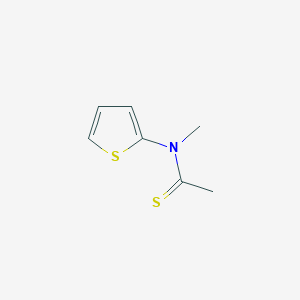 molecular formula C7H9NS2 B067333 N-methyl-N-thiophen-2-ylethanethioamide CAS No. 172896-61-6