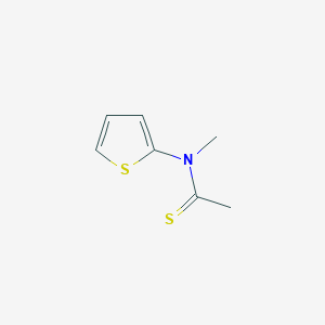 molecular formula C7H9NS2 B067333 N-Methyl-N-(2-thienyl)ethanethioamide CAS No. 172896-61-6