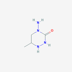 molecular formula C4H10N4O B067335 4-Amino-6-methyl-1,2,4-triazinan-3-one CAS No. 170501-06-1