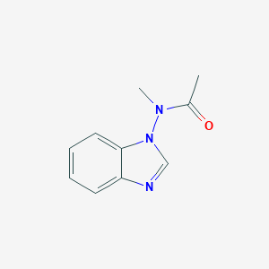 molecular formula C10H11N3O B067340 Acetamide, N-1H-benzimidazol-1-yl-N-methyl-(9CI) CAS No. 176101-95-4