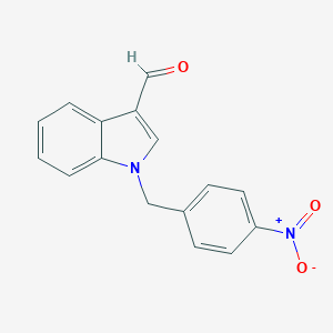 molecular formula C16H12N2O3 B067347 1-(4-nitrobenzyl)-1H-indole-3-carbaldehyde CAS No. 192997-25-4