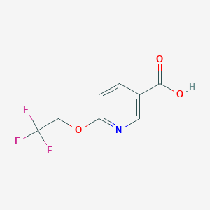 molecular formula C8H6F3NO3 B067368 6-(2,2,2-Trifluoroethoxy)nicotinic acid CAS No. 175204-90-7