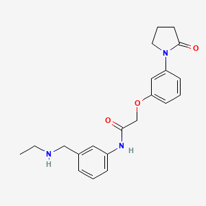 molecular formula C21H25N3O3 B6737140 N-[3-(ethylaminomethyl)phenyl]-2-[3-(2-oxopyrrolidin-1-yl)phenoxy]acetamide 