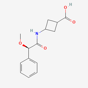 molecular formula C14H17NO4 B6737735 3-[[(2R)-2-methoxy-2-phenylacetyl]amino]cyclobutane-1-carboxylic acid 