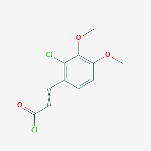 molecular formula C11H10Cl2O3 B067391 3-(2-Chloro-3,4-dimethoxyphenyl)prop-2-enoyl chloride CAS No. 175136-00-2