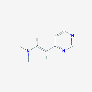 molecular formula C8H11N3 B067396 4-(2-(Dimethylamino)vinyl)pyrimidine CAS No. 179009-23-5