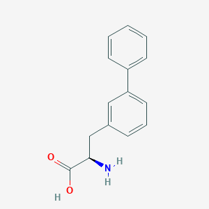 molecular formula C15H15NO2 B067397 (R)-2-Amino-3-biphenyl-3-yl-propionic acid CAS No. 164172-95-6