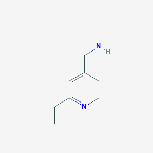 molecular formula C9H14N2 B067401 1-(2-ethylpyridin-4-yl)-N-methylmethanamine CAS No. 165558-82-7