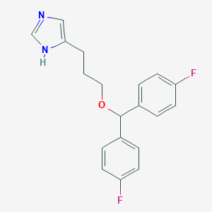 molecular formula C19H18F2N2O B067413 5-[3-[bis(4-fluorophenyl)methoxy]propyl]-1H-imidazole CAS No. 182069-10-9
