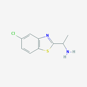 molecular formula C9H9ClN2S B067423 2-Benzothiazolemethanamine,5-chloro-alpha-methyl-(9CI) CAS No. 185949-46-6