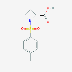molecular formula C11H13NO4S B067425 1-[(4-Methylphenyl)sulfonyl]-2-azetidinecarboxylic acid CAS No. 174740-80-8