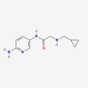 molecular formula C11H16N4O B6743411 N-(6-aminopyridin-3-yl)-2-(cyclopropylmethylamino)acetamide 