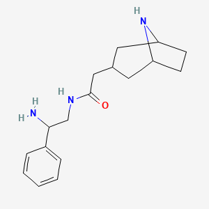 molecular formula C17H25N3O B6743431 N-(2-amino-2-phenylethyl)-2-(8-azabicyclo[3.2.1]octan-3-yl)acetamide 