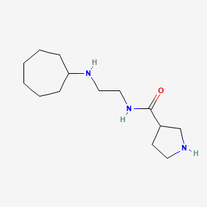 molecular formula C14H27N3O B6743443 N-[2-(cycloheptylamino)ethyl]pyrrolidine-3-carboxamide 