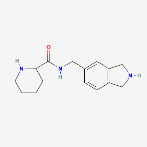 molecular formula C16H23N3O B6743473 N-(2,3-dihydro-1H-isoindol-5-ylmethyl)-2-methylpiperidine-2-carboxamide 