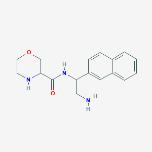 molecular formula C17H21N3O2 B6743483 N-(2-amino-1-naphthalen-2-ylethyl)morpholine-3-carboxamide 