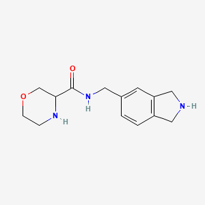 molecular formula C14H19N3O2 B6743679 N-(2,3-dihydro-1H-isoindol-5-ylmethyl)morpholine-3-carboxamide 