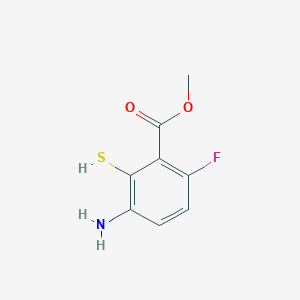 molecular formula C8H8FNO2S B067438 Methyl 3-amino-6-fluoro-2-sulfanylbenzoate CAS No. 192948-04-2